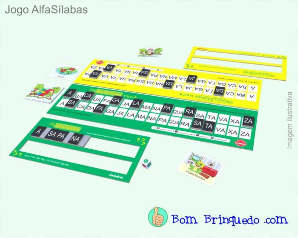 Jogo Alfa Sílabas para alfabetização baseado no método ABACADA.