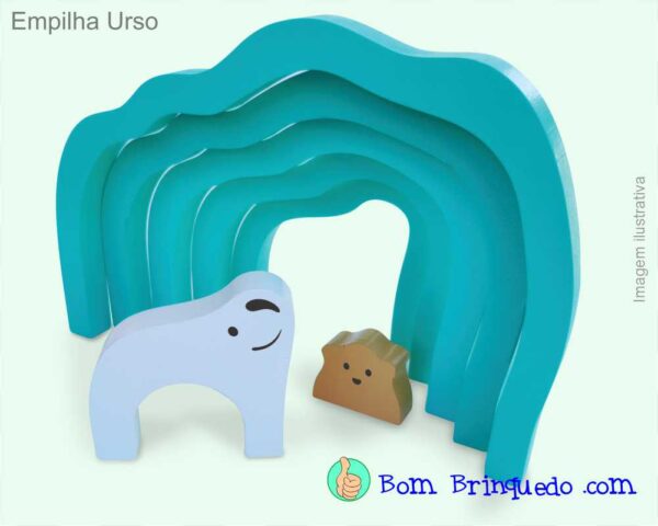Empilha Urso marca Carimbras - Bom Brinquedo